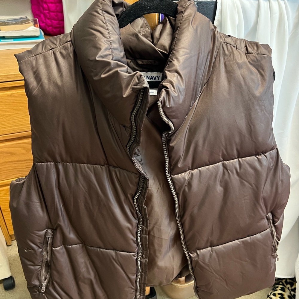 Old Navy Brown Puffer Vest